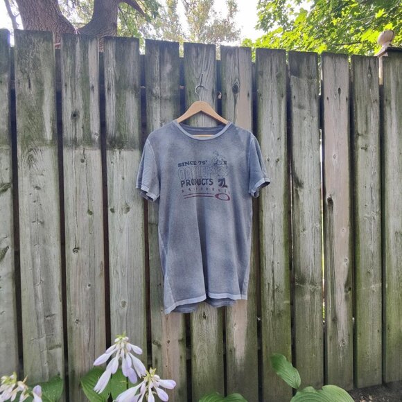 Y2K 'Oakley' faded grey graphic t-shirt men's size M - Picture 1 of 4